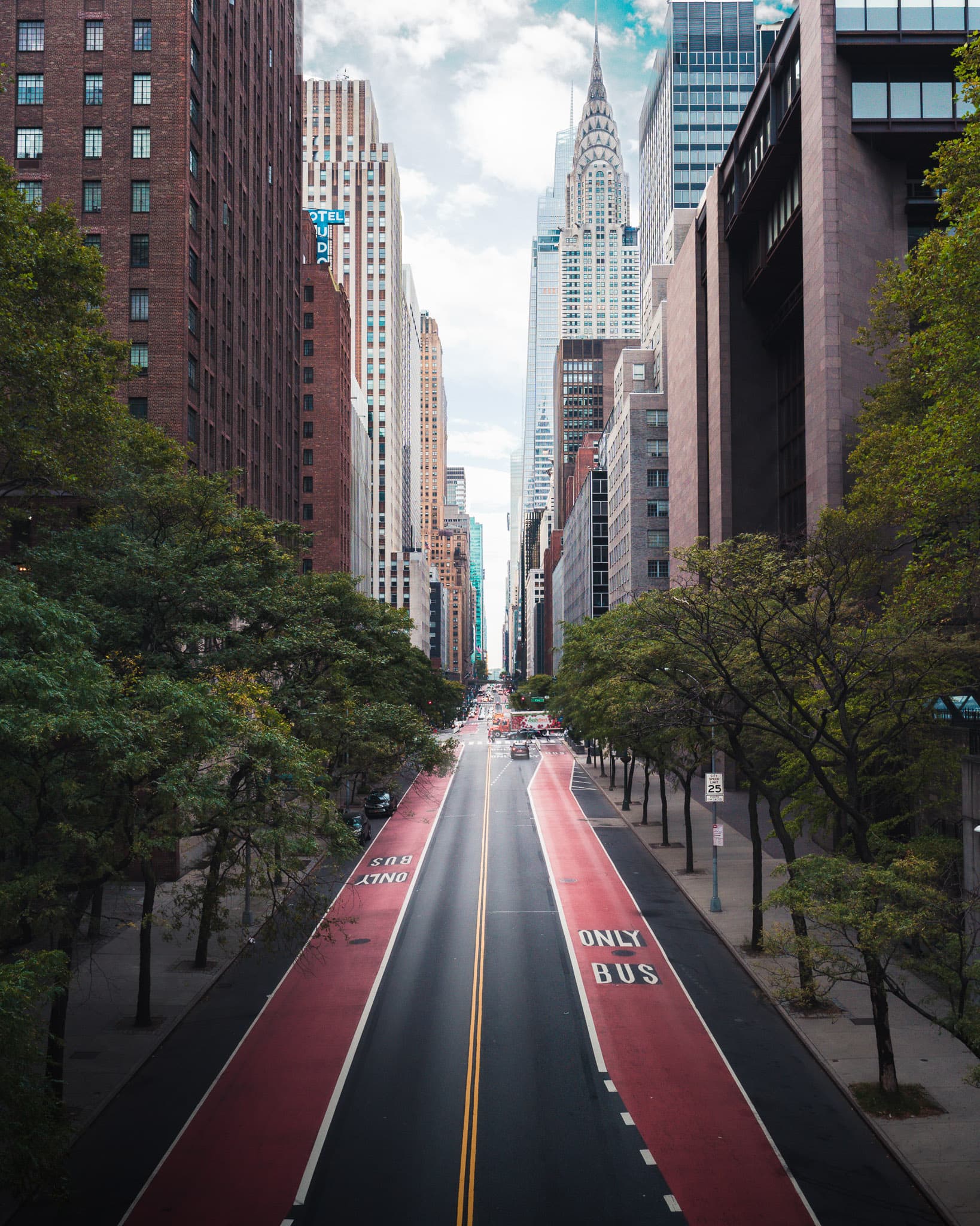 View of the Street from Tudor City Bridge