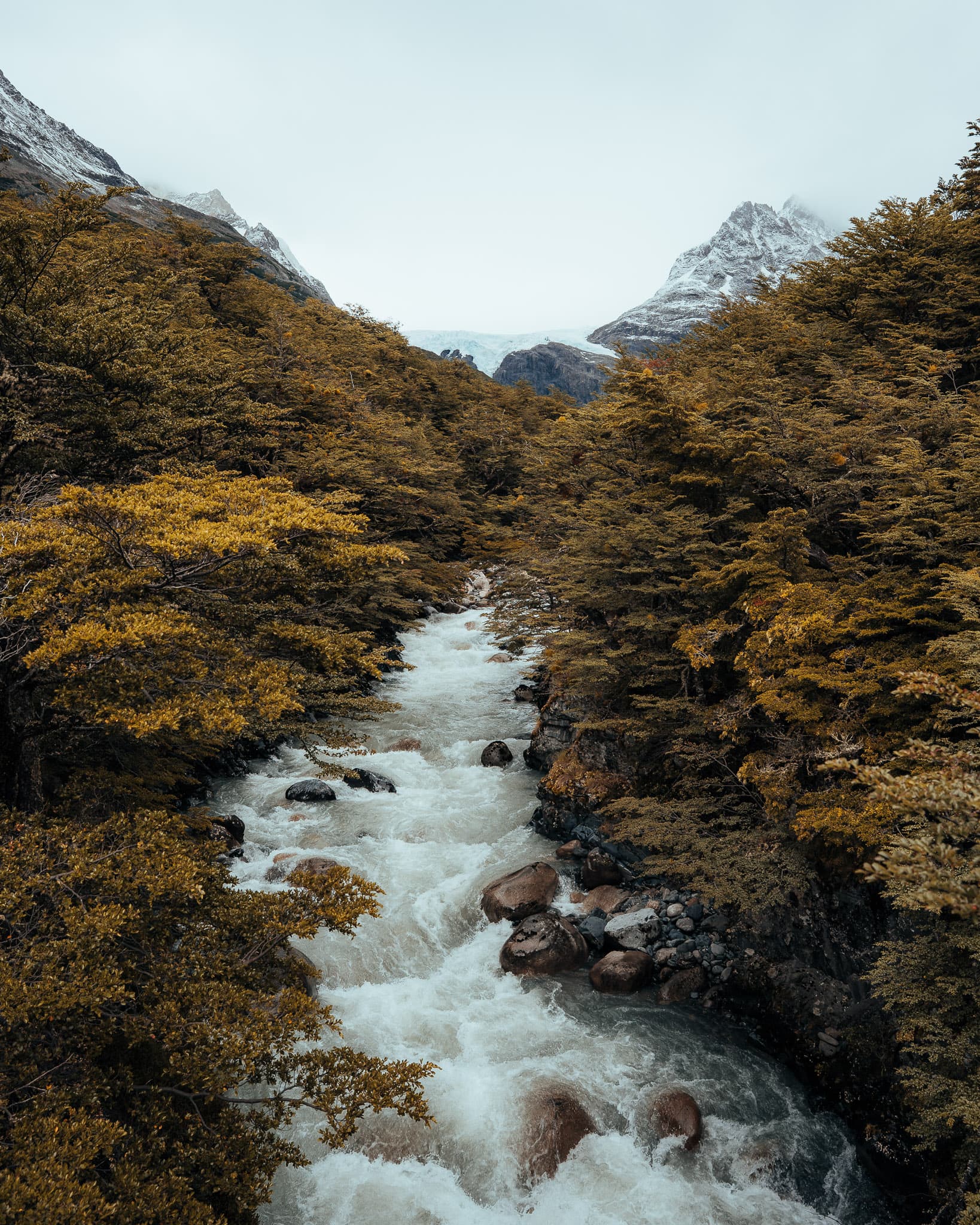A River Rushing Through Torred del Paine in Chile